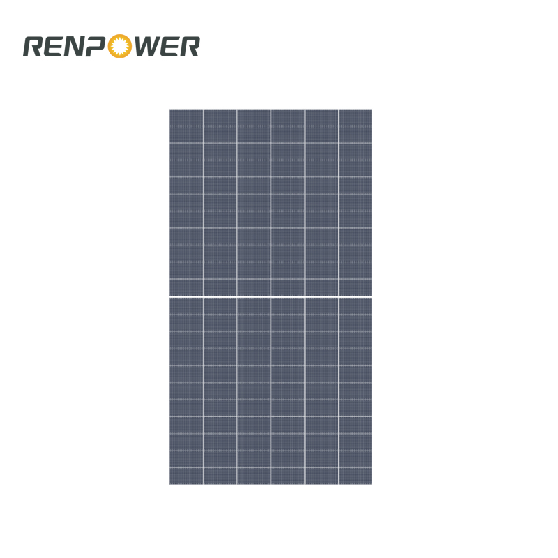 Modul solar kaca bifacial kaping 700W