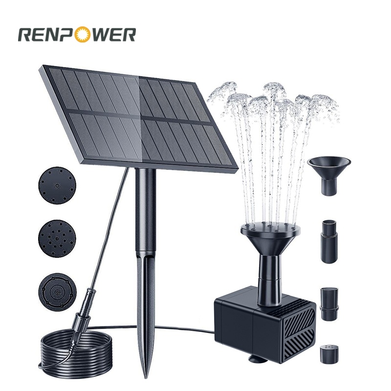Fountain Solar Popular 1.5W Plug Drop Split Split Split Courtain Courtyard Wedok Air Rockery